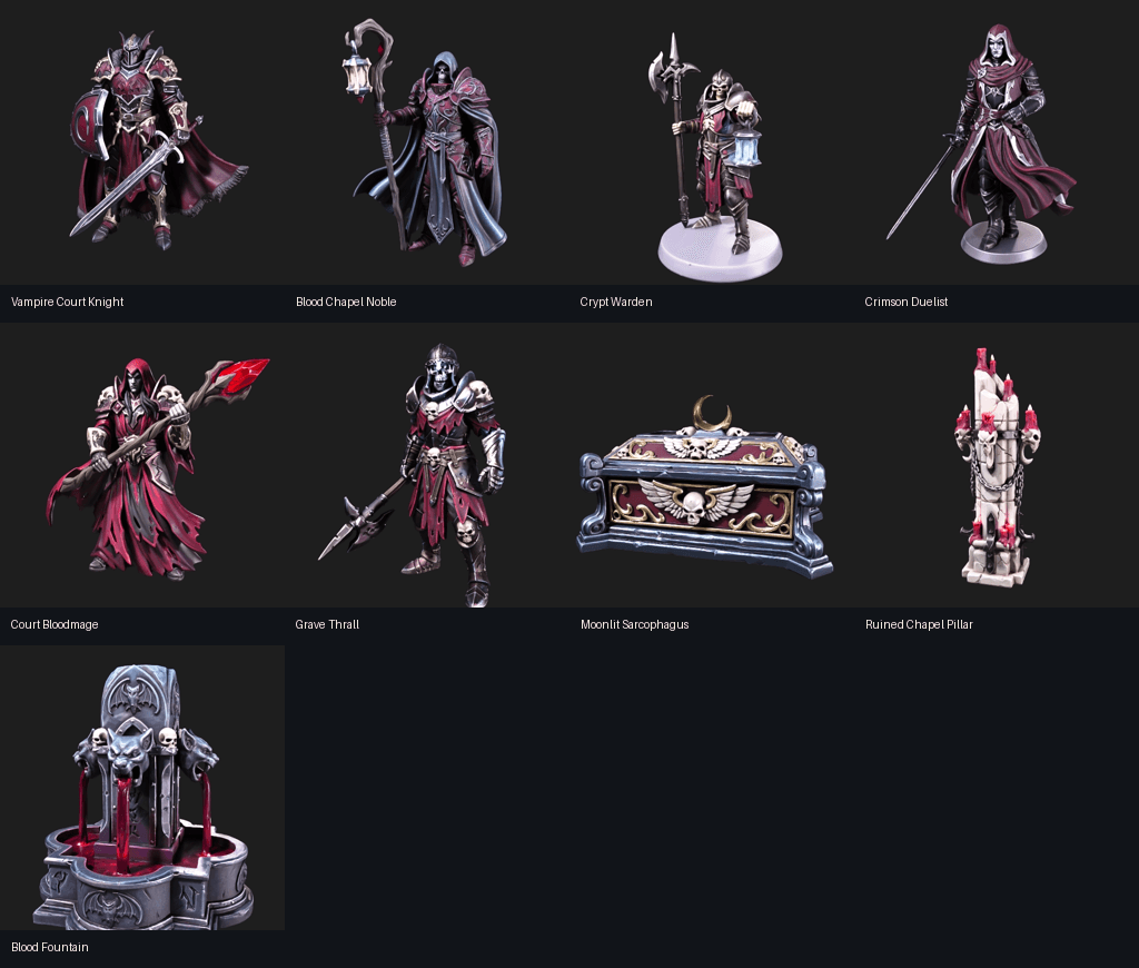 Iris and Orin - Moonlit Vampire Court STL Pack 3d model