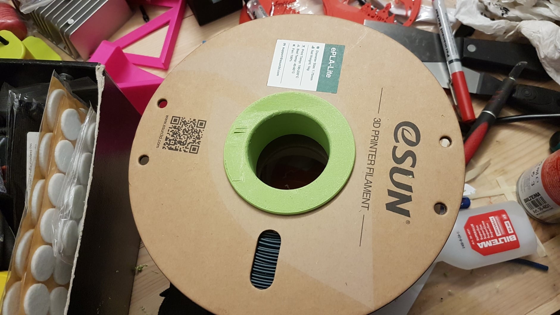 Esun filament roll adapter.step 3d model