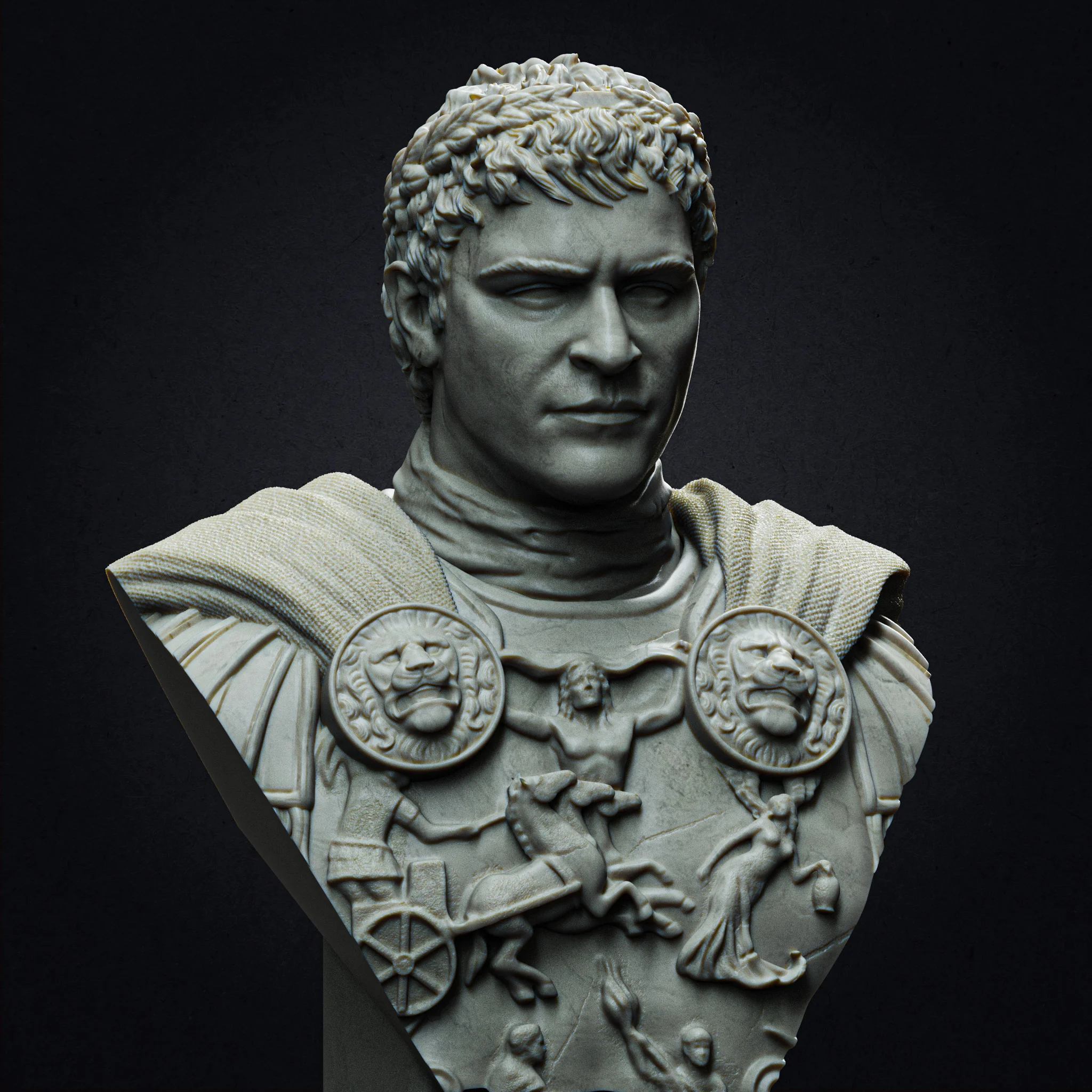 Commodus bust (Pre-Supported) 3d model