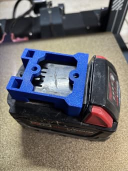 Milwaukee M18 Battery holder Skeletal 3d model