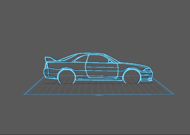 Nissan - R33 GTR Wall Art 3d model