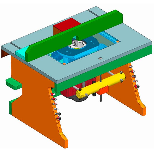 DIY router table 3d model