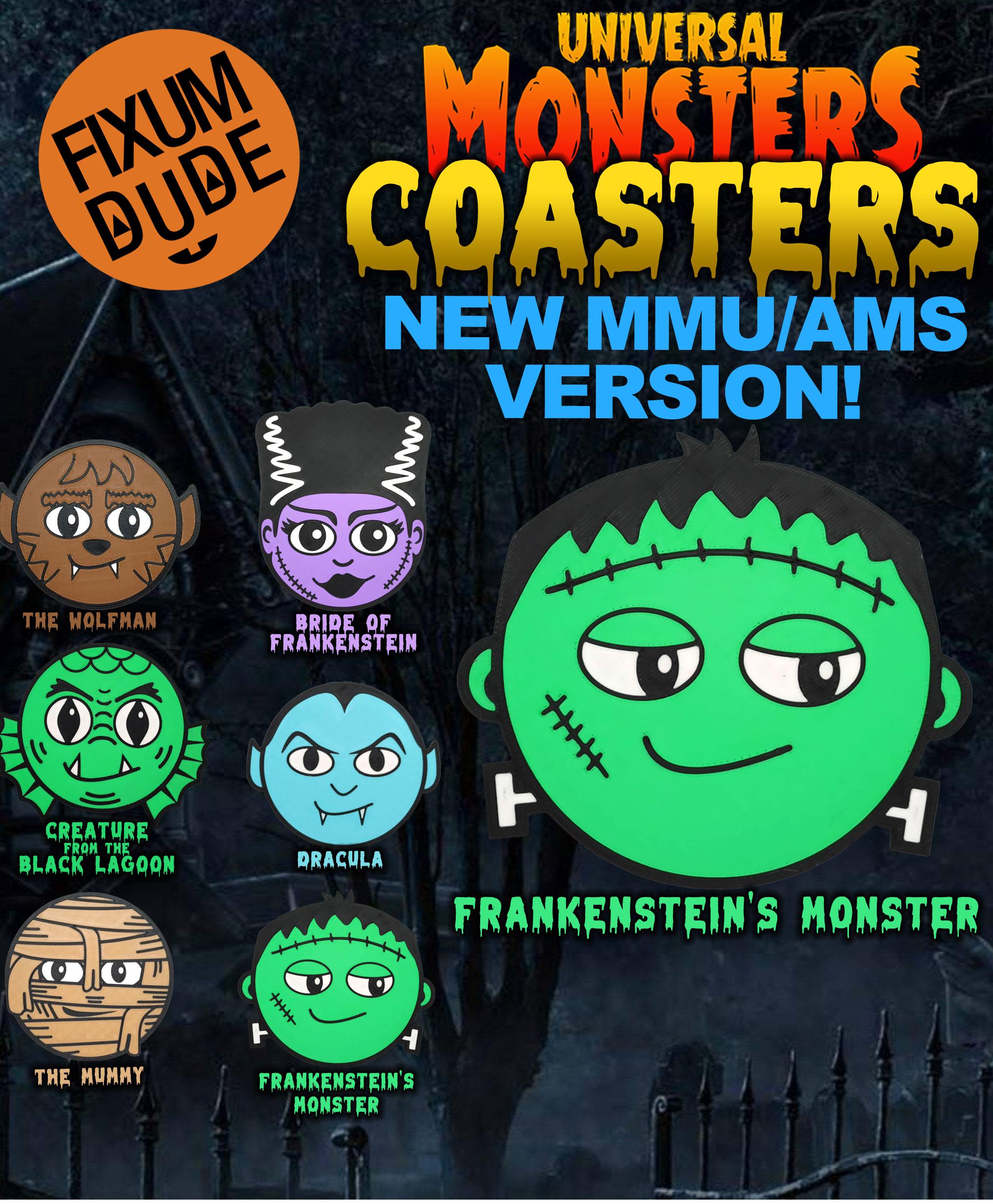 Universal Monsters Coasters MMU/AMS - Frankenstein 3d model