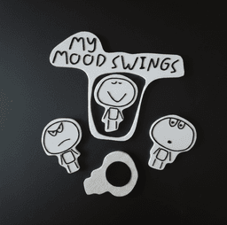 Mood Swings Magnet Set - 4 Piece Collection (Support-Free) 3d model