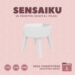 Miniature Replica 38. MORTFORS Pouffe for Miniature Dollhouse - IKEA - 3D Print Instant Download 3d model