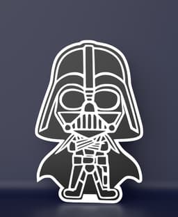 Chibi Darth Vader - LED strip compatible 3d model