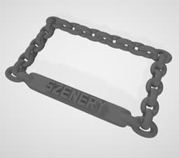 Chain license plate holder lowrider 3d model