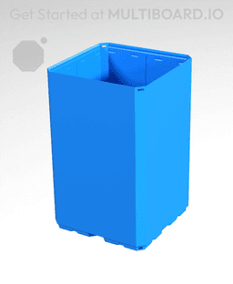 2x2x3 CU - Simple Walls - Multibin Shell 3d model