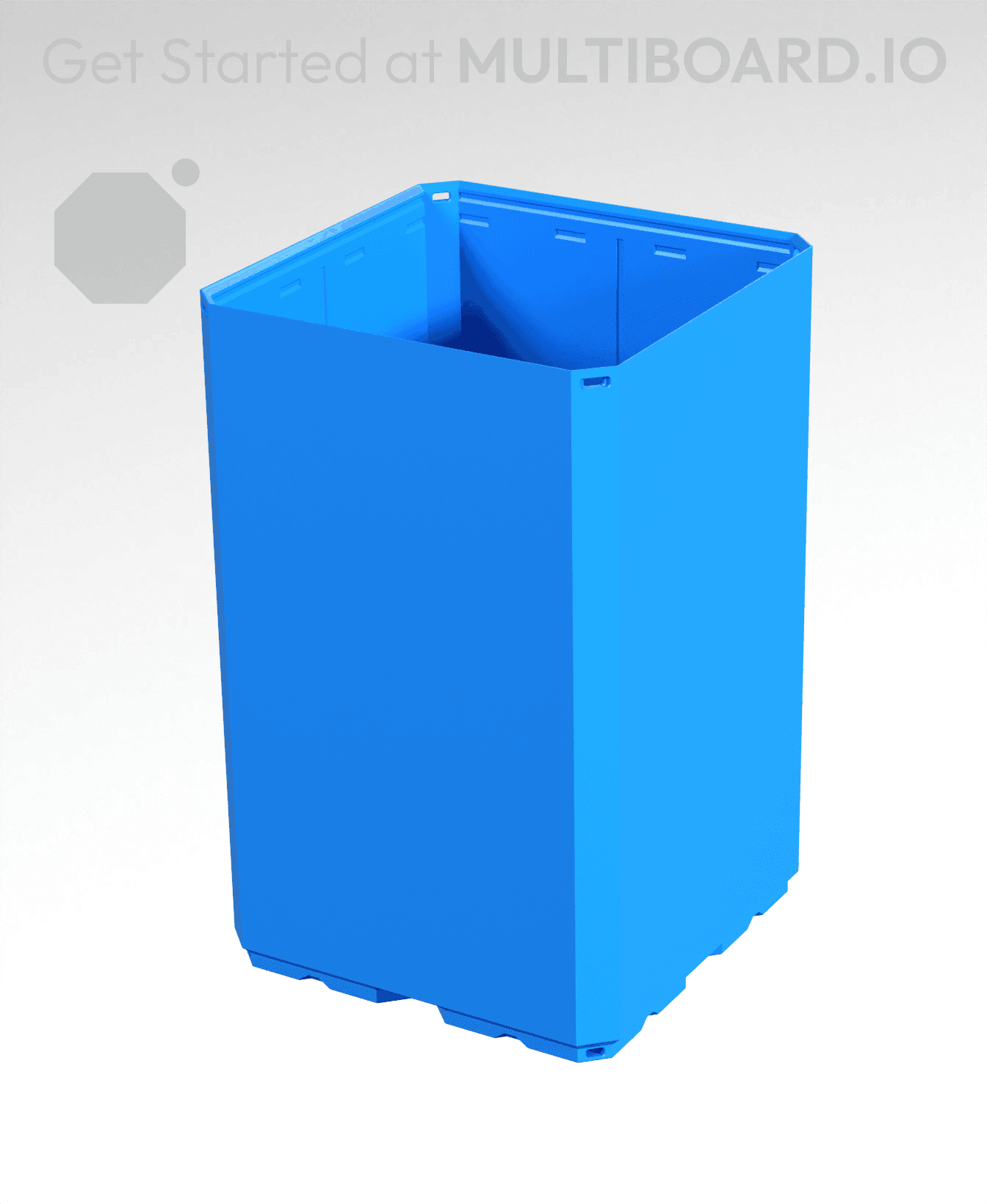 2x2x3 CU - Simple Walls - Multibin Shell 3d model