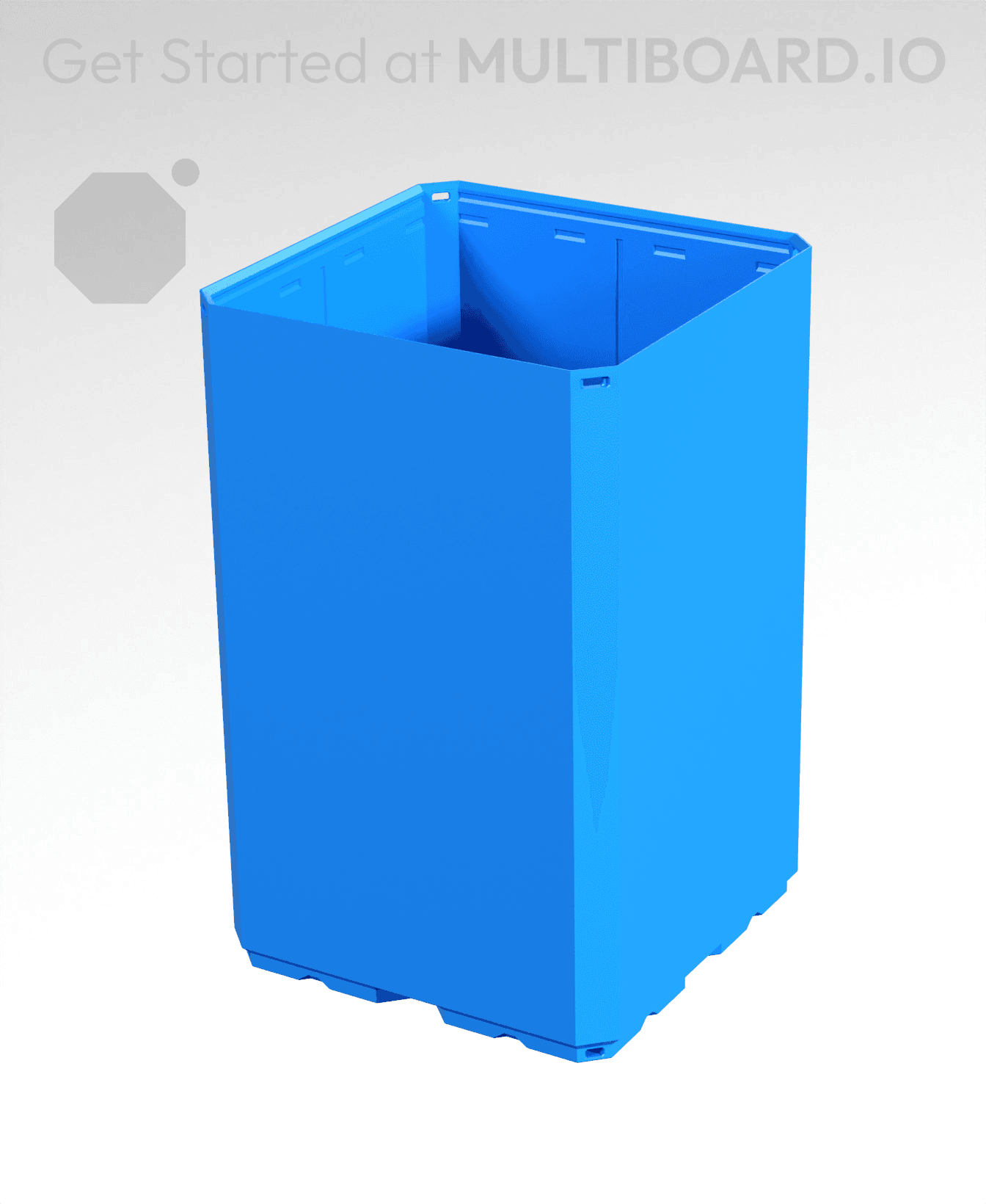 2x2x3 CU - Simple Walls - Multibin Shell 3d model