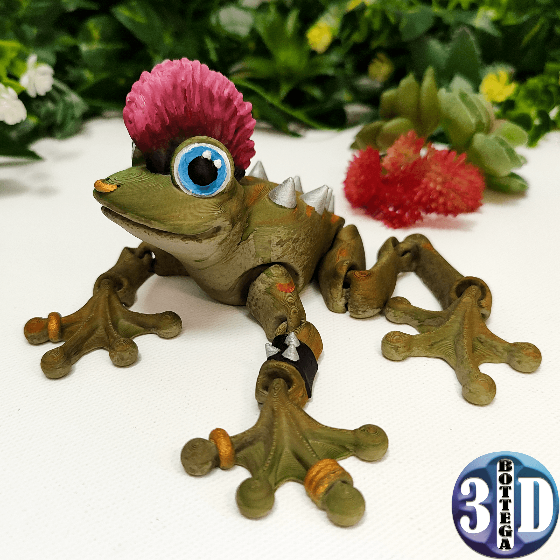 Punk Frog, articulated 3d model