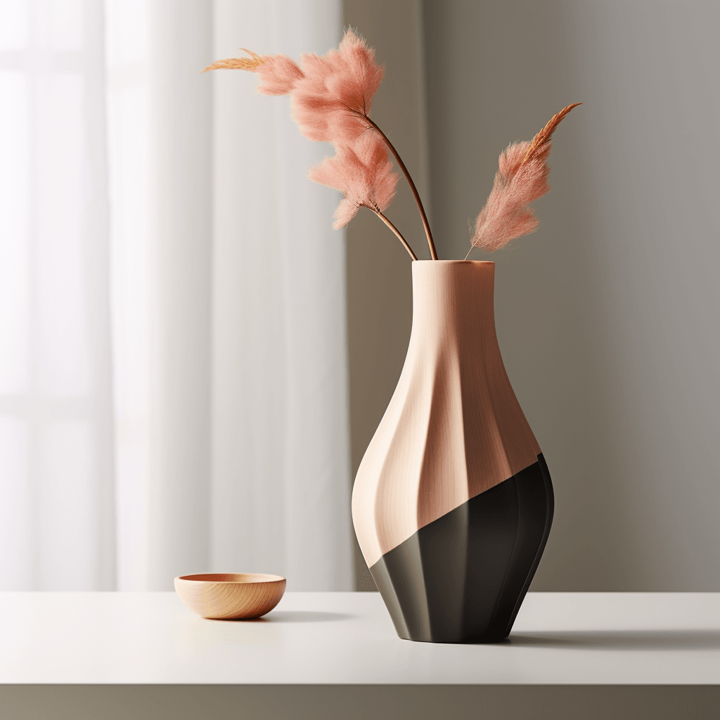 Ascoli Vase – Two-Tone Sculptural Vase for Modern Interiors 3d model