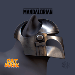 Mandalorian Cat Helmet 3d model