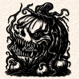 Spooky Pumpkin Nightmare Wall Art Home Decor 3d model