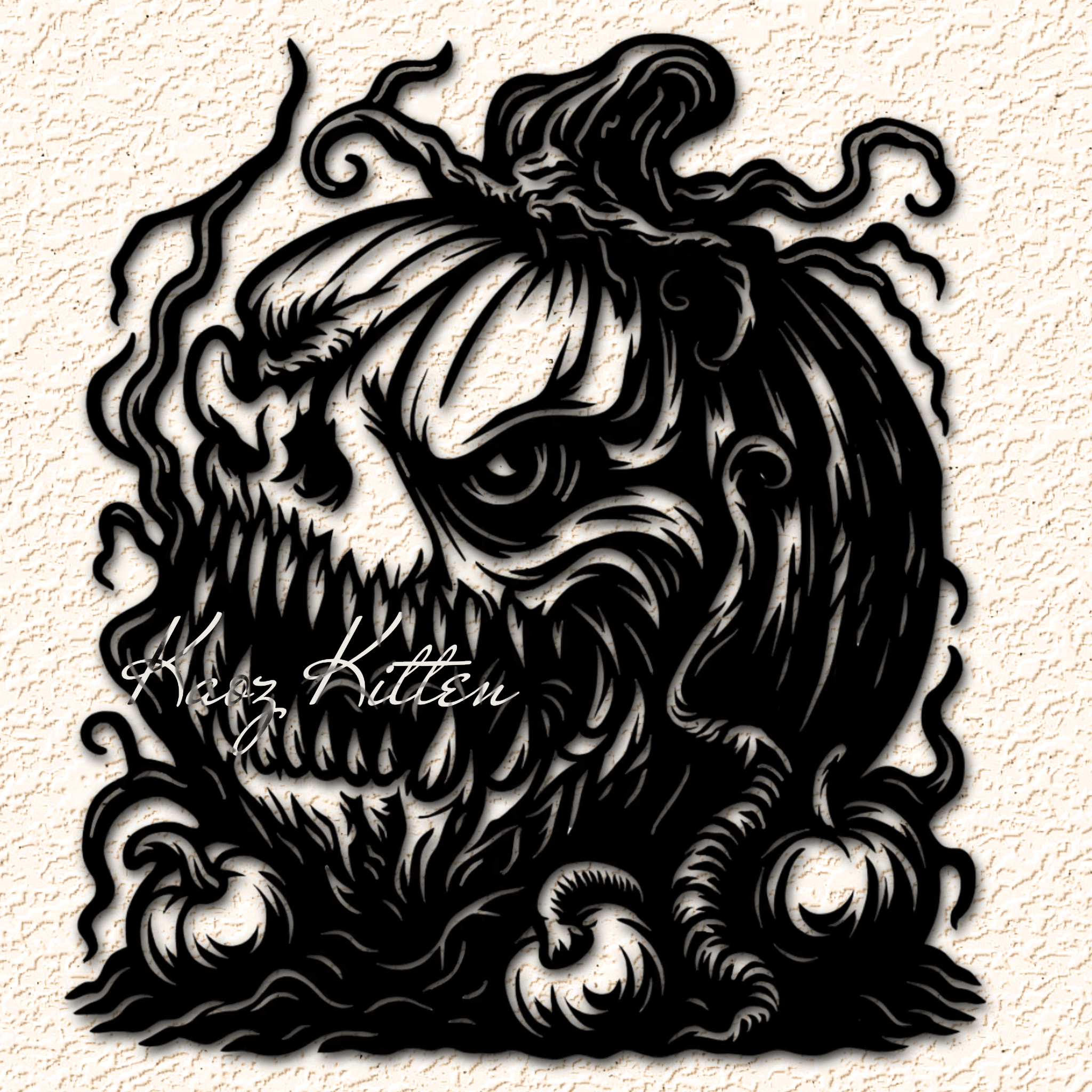 Spooky Pumpkin Nightmare Wall Art Home Decor 3d model