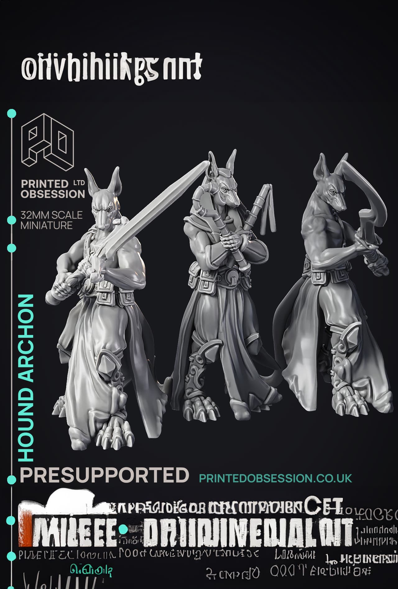 Hound Archon - Celestial - PRESUPPORTED - Heaven Hath no Fury - 32mm scale 3d model