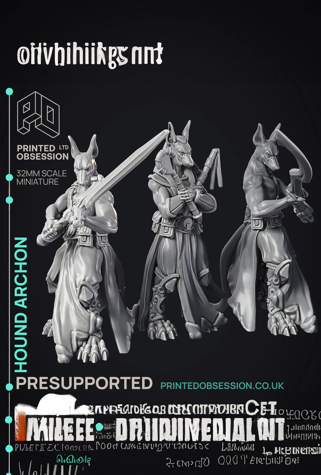 Hound Archon - Celestial - PRESUPPORTED - Heaven Hath no Fury - 32mm scale 3d model