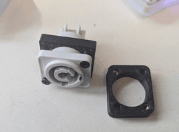 PowerCon socket rear support Bracket 3d model