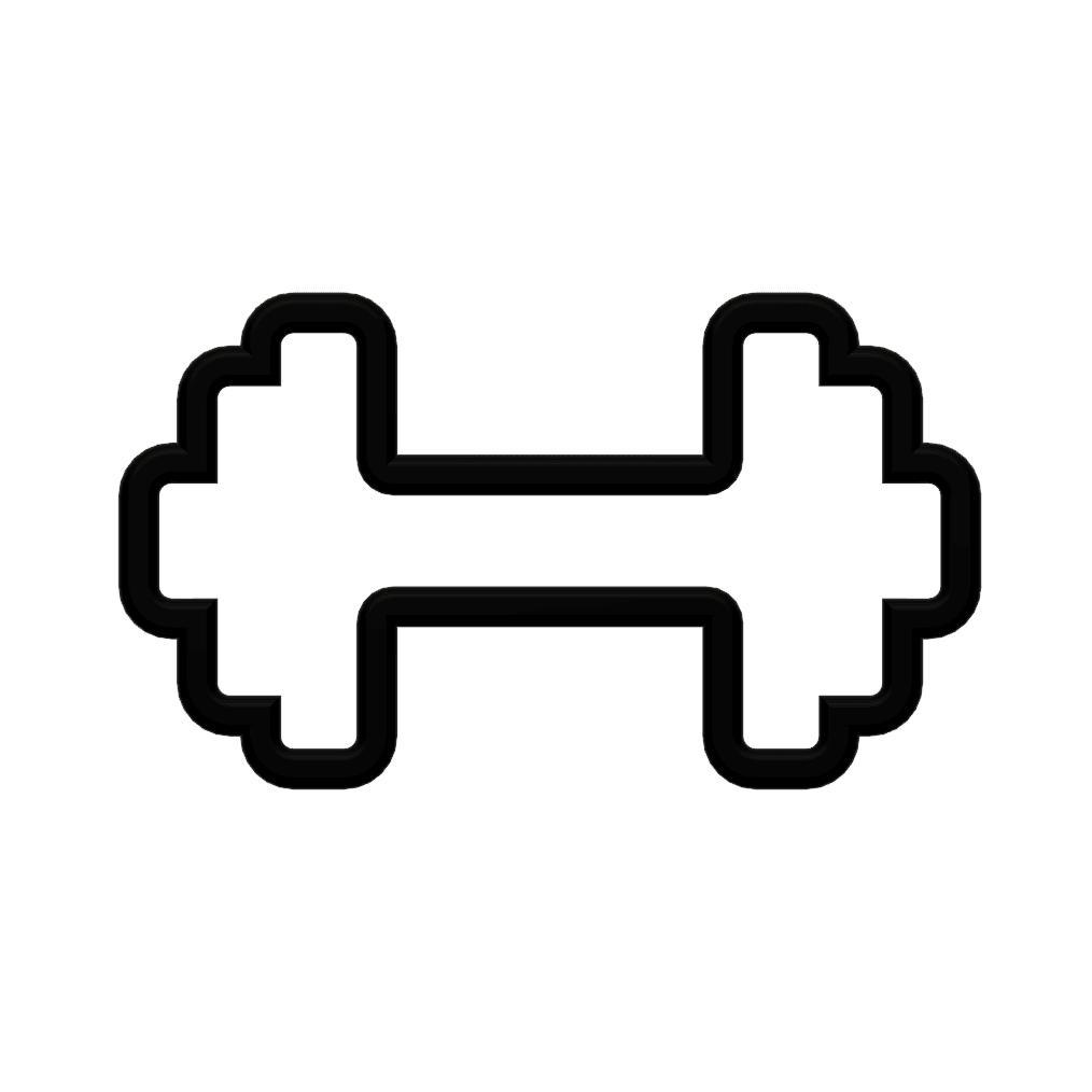Barbell Cookie Cutter STL File - 4 inches 3d model