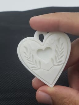 Heart, Necklace, Key Chain, for Lovers, Couples 3d model