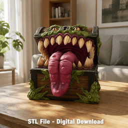 Mimic Treasure Chest Monster STL File for 3D Print 3d model