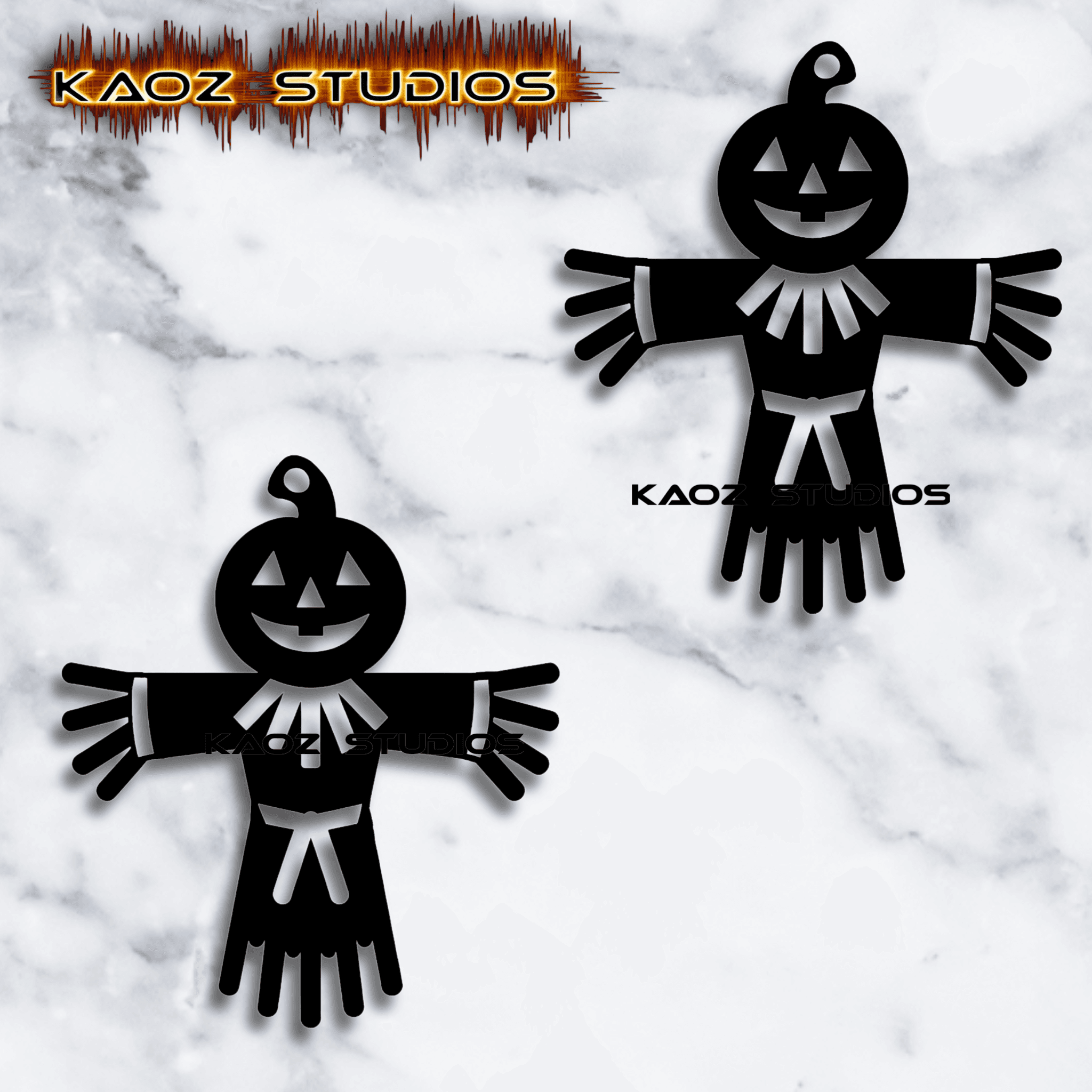 jackolantern scarecrow earrings.stl 3d model