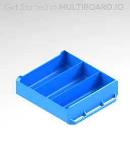 3x1x3 LU - Row Divided - MultiBin Simple Drawer 3d model