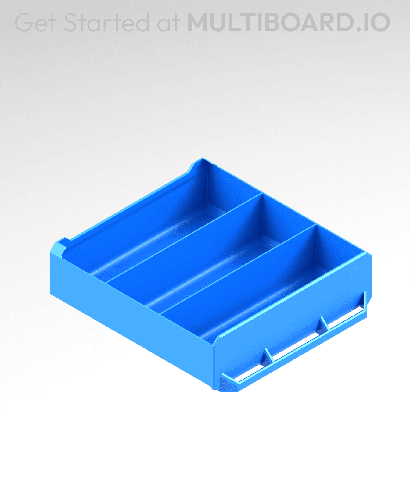 3x1x3 LU - Row Divided - MultiBin Simple Drawer 3d model