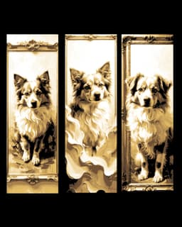 Portraits of a Collie - Loving Dog and pet Tributes - Set of bookmarks 3d model