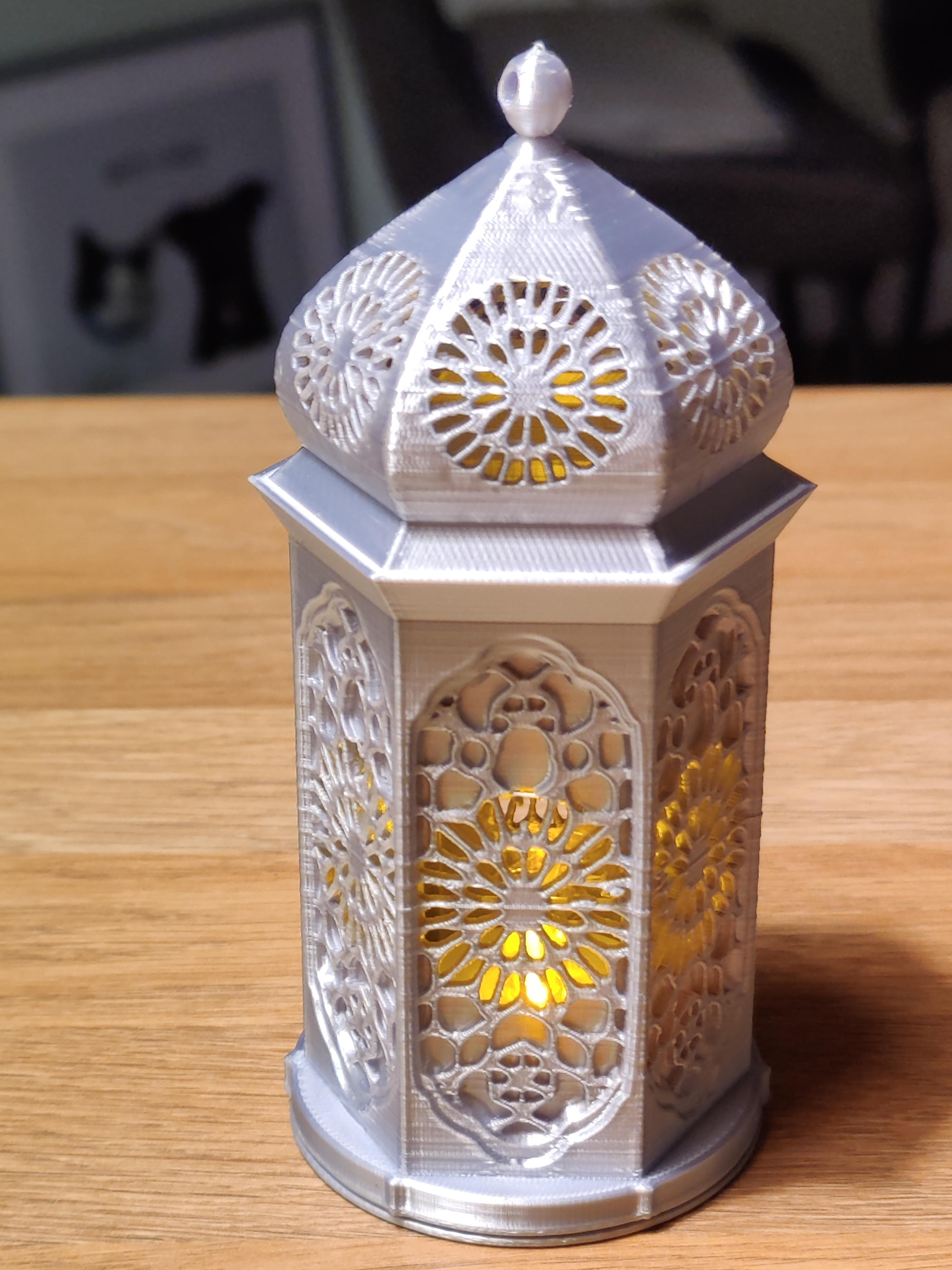 Arabic Style Lantern Tealight - Lovely easy print. Thanks - 3d model