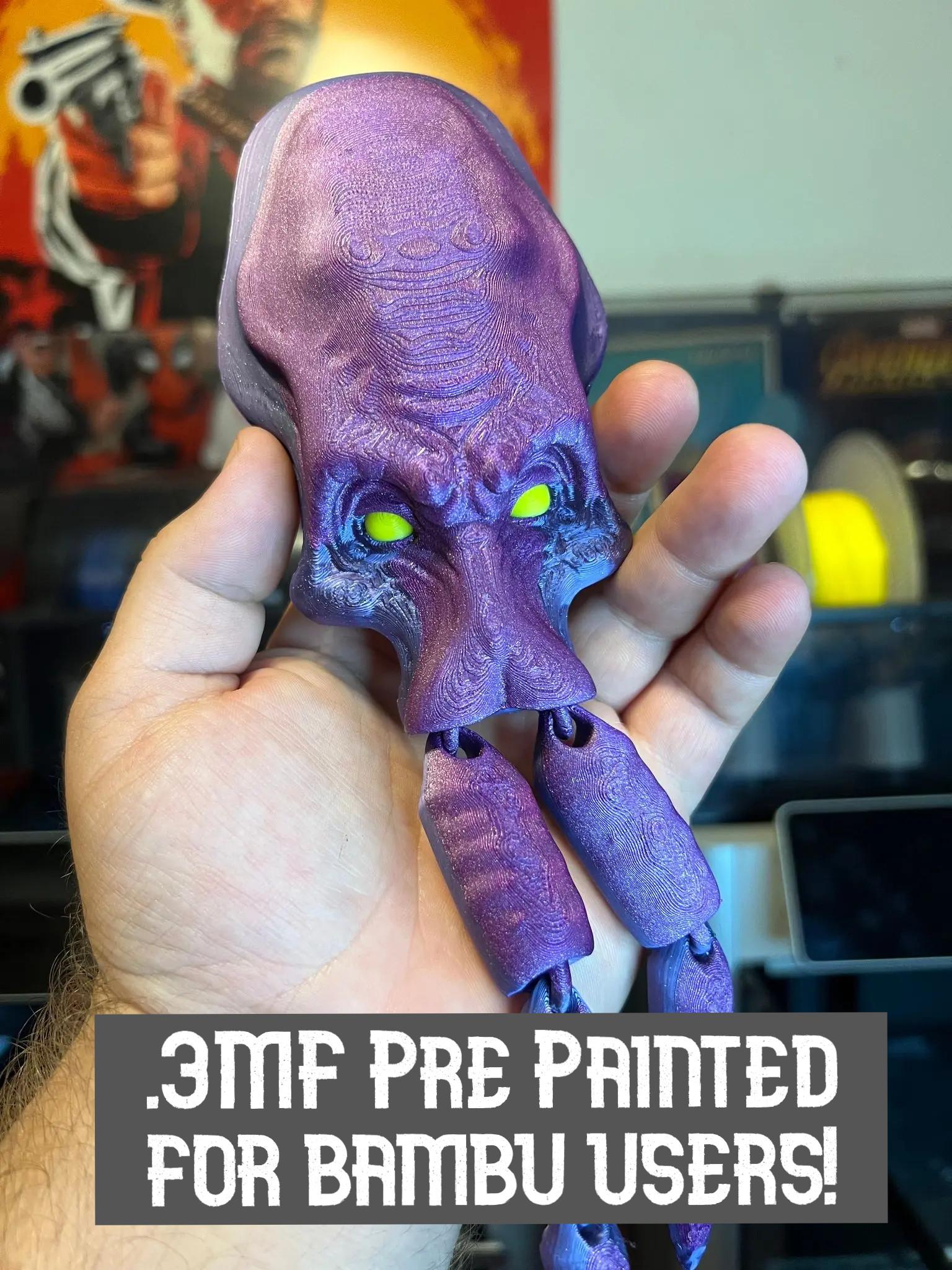 Articulating Mind Flayer - .3mf For bambu users! - Print in Place 3d model