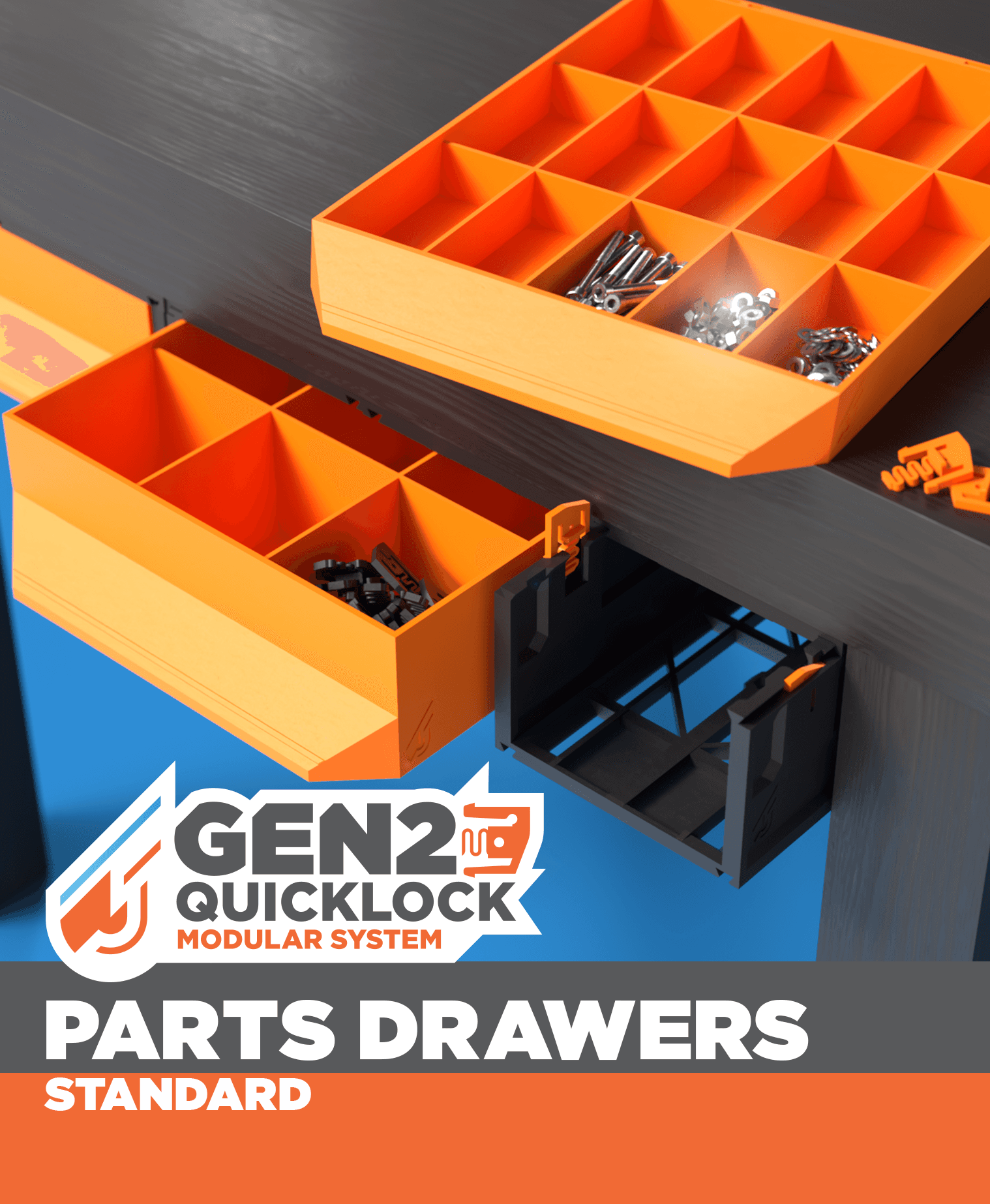 GEN2 Parts Drawers - Standard 3d model