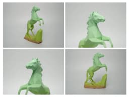 Low Poly Rearing Horse Sculpture 3d model