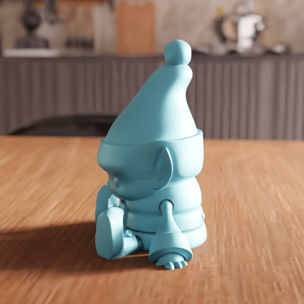 Chibi Holiday Elf Ornament 3d model