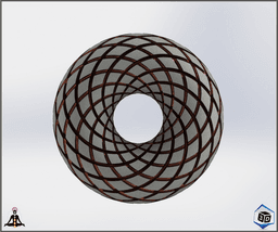 Rodin Coil Torus .STL 10 INCHES Diameter Coil | iToroid Vortex Wave Field Generator | Coil 2 x 12 3d model