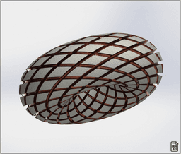 Rodin Coil Torus .STL 10 INCHES Diameter Coil | iToroid Vortex Wave Field Generator | Coil 2 x 12 3d model