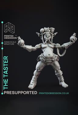 The Taster - Goblin nutcase - Goblin Potion Brewer - PRESUPPORTED - 32mm scale 3d model