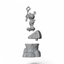 Mickey Mouse STL File – Retro Key Master 3D Print – Heroic Cheese Base Scene Model 3d model