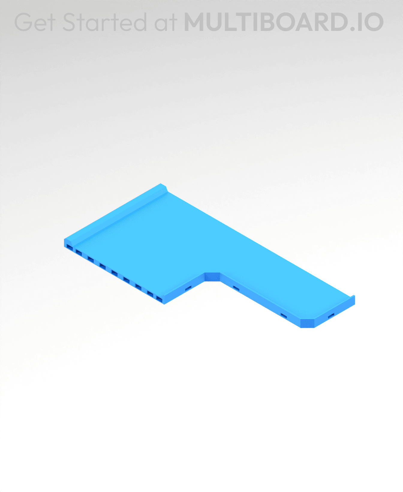4x(4 to 8) MU - Transition Center - Modular Bolt-Locked Shelf 3d model