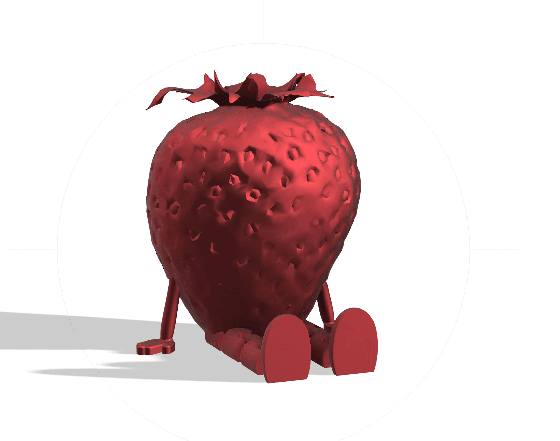 Articulated companion-Strawberry .3mf 3d model
