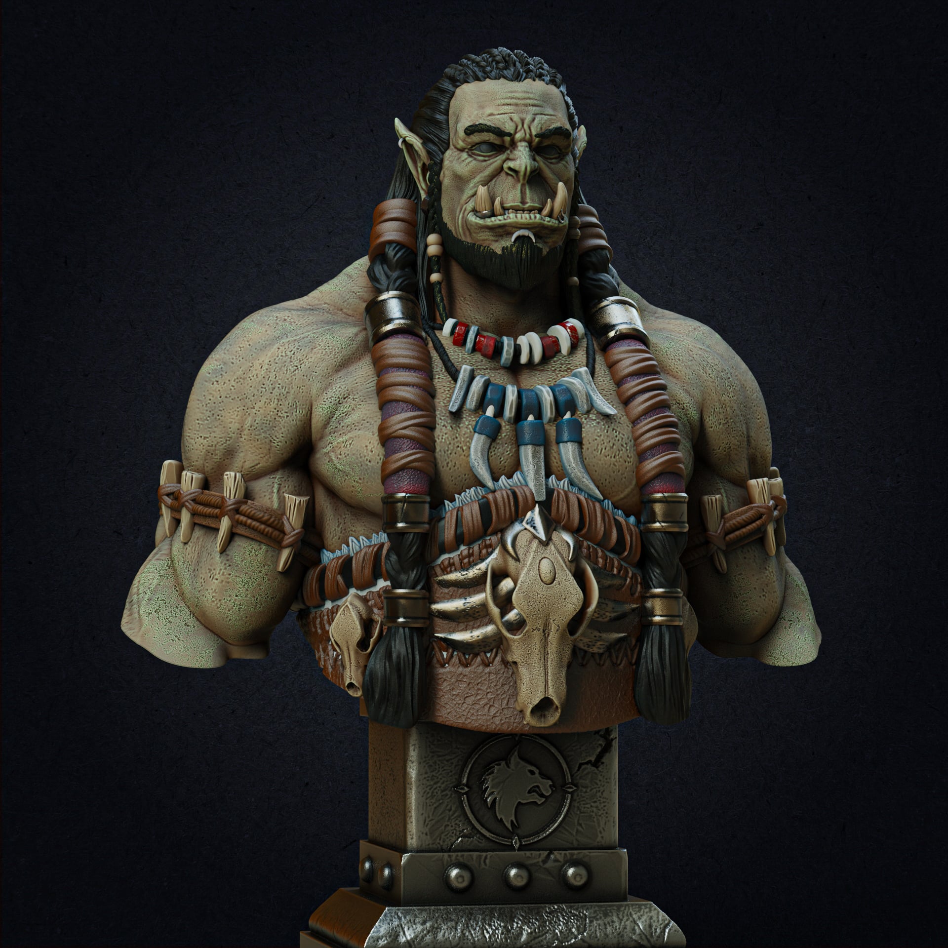 Durotan bust (Pre-Supported) 3d model