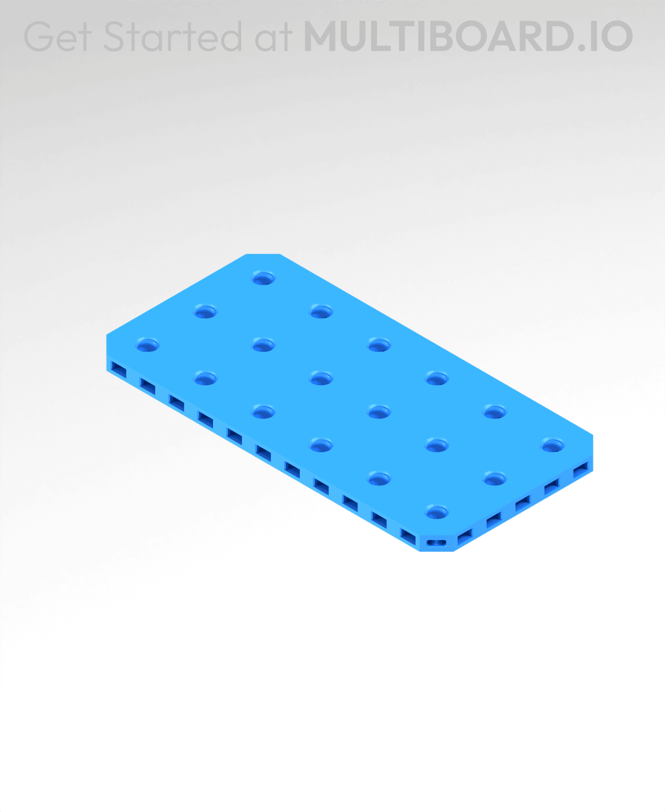 3x6 MU - Small Thread Offset MU - MultiBoard Plate 3d model