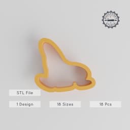 Seals Shape Cutter Set, 18 Sizes 0.75"-5", Ocean Animal Cookie & Clay STL for 3D Printing PRODUCT_2762 3d model
