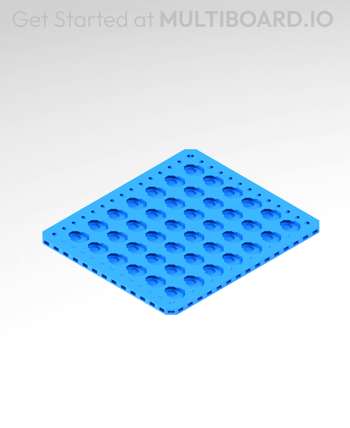 8x7 MU - Point Hole MU - MultiBoard Plate 3d model