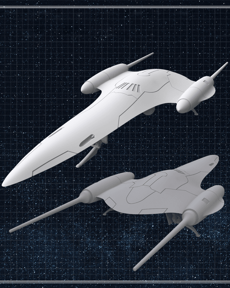 J-Type 327 Nubian Royal Starship - Star Wars 3d model