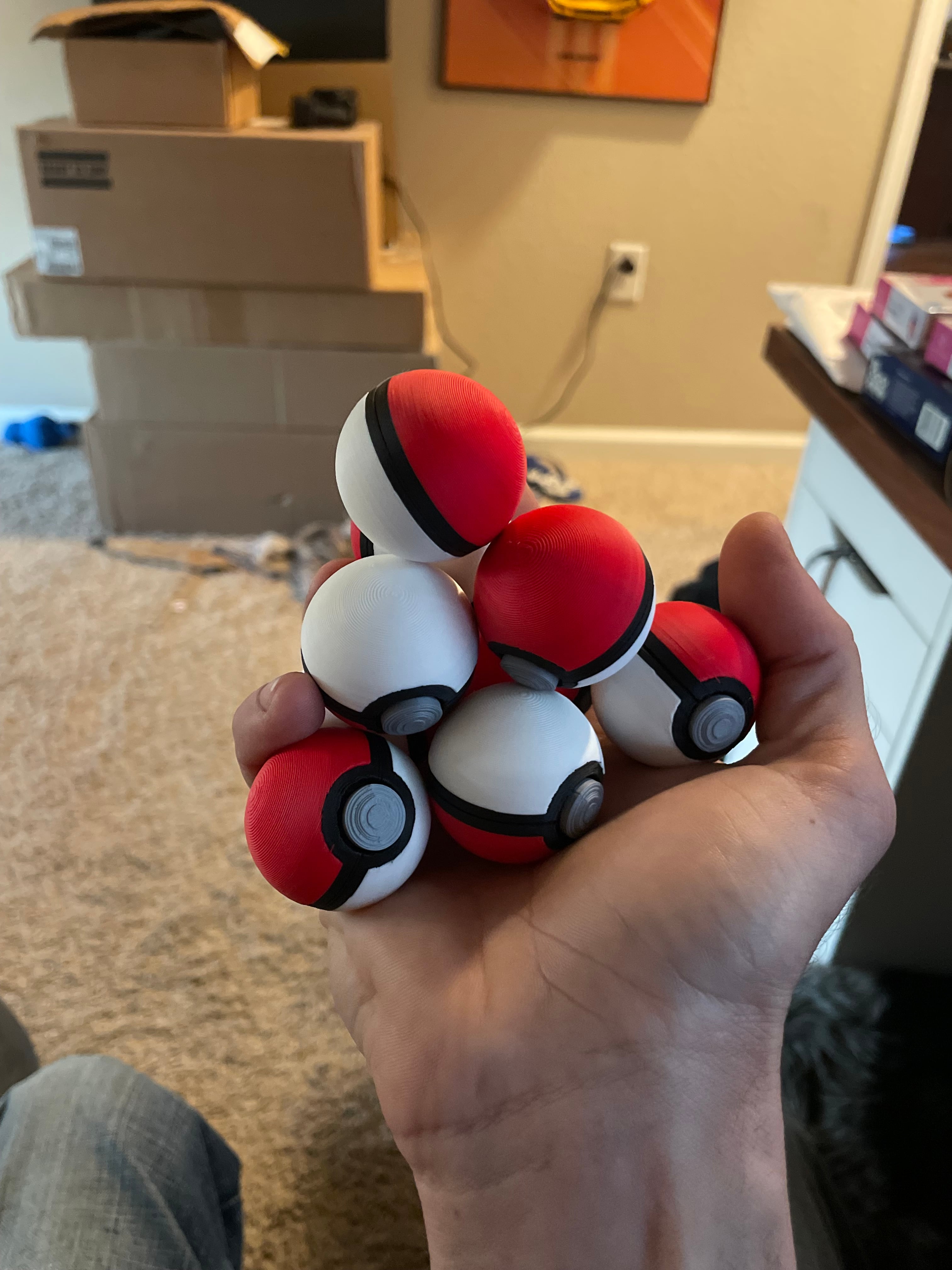 Made 2 different .3mf files from original, combined all 3 pieces onto a single plate and printed by object to make a single ball. Other file is for a multi-print containing 12 parts on 3 plates. Used the designer recommended keyboard switches but recommend trimming off the square outer border around the + so the switch doesn't get stuck after first press lol.