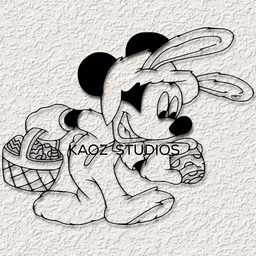 Easter Mickey wall art Mickey Mouse wall decor Disney Fan Art decoration 3d model