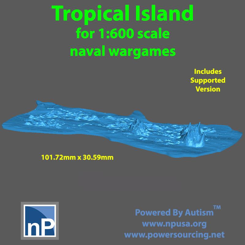 1/600 scale Tropical Island 02 3d model
