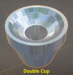 Trumpet MP Adaptor for Multipiece Mouthpiece - Worked from a Paduba Double Cup design - 3d model