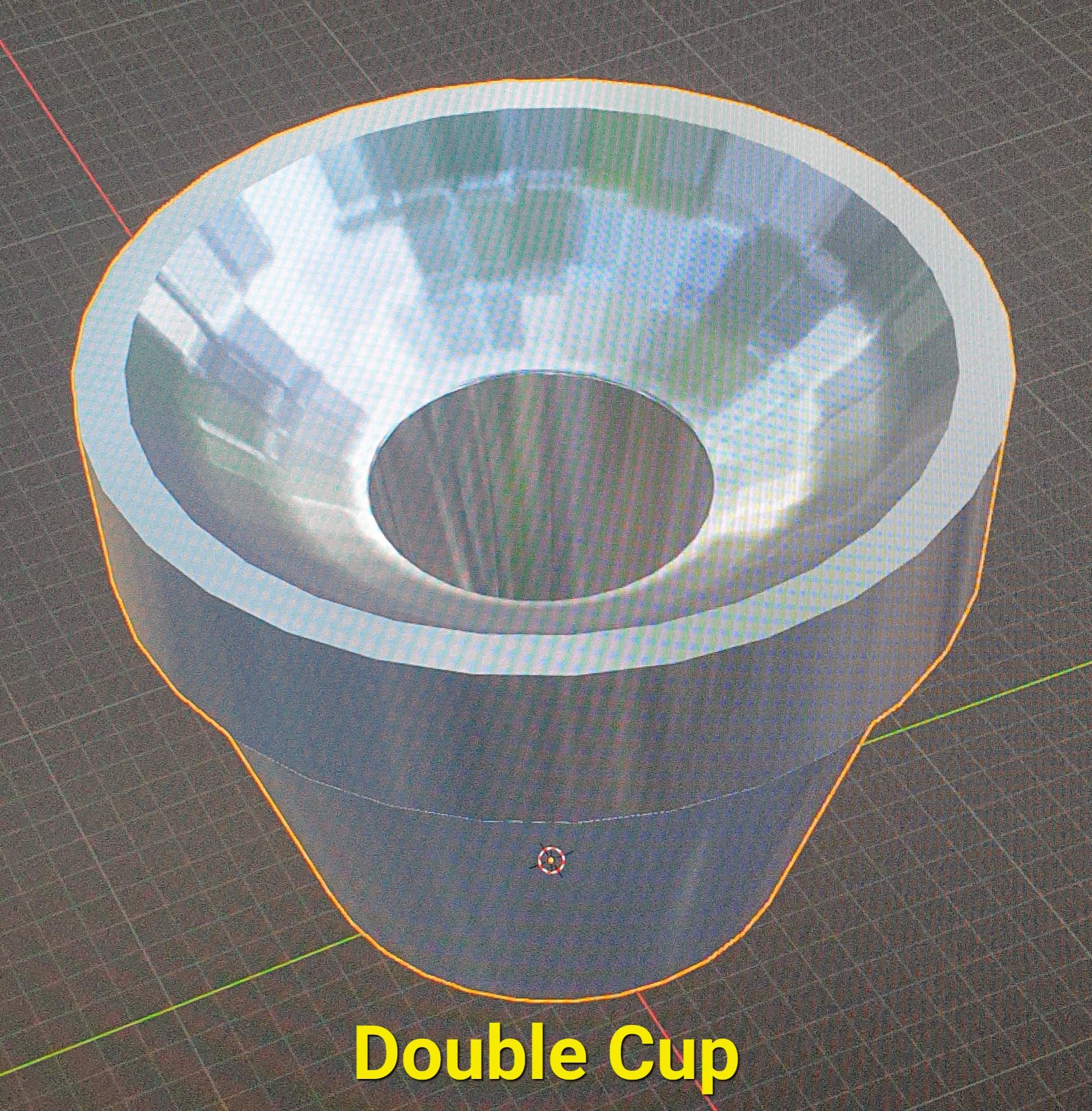 Trumpet MP Adaptor for Multipiece Mouthpiece - Worked from a Paduba Double Cup design - 3d model
